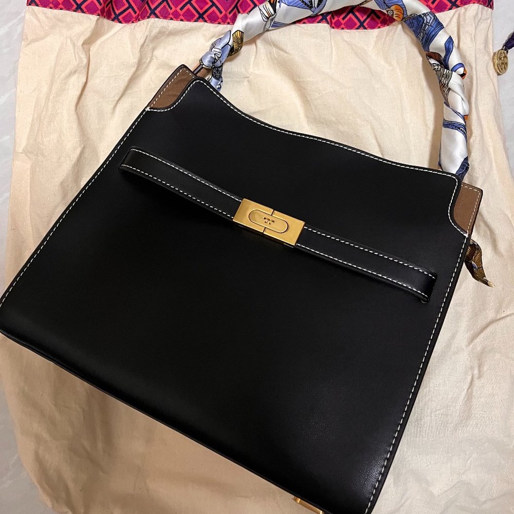 Tory Burch BLACK Lee Radziwill Petite Double Bag